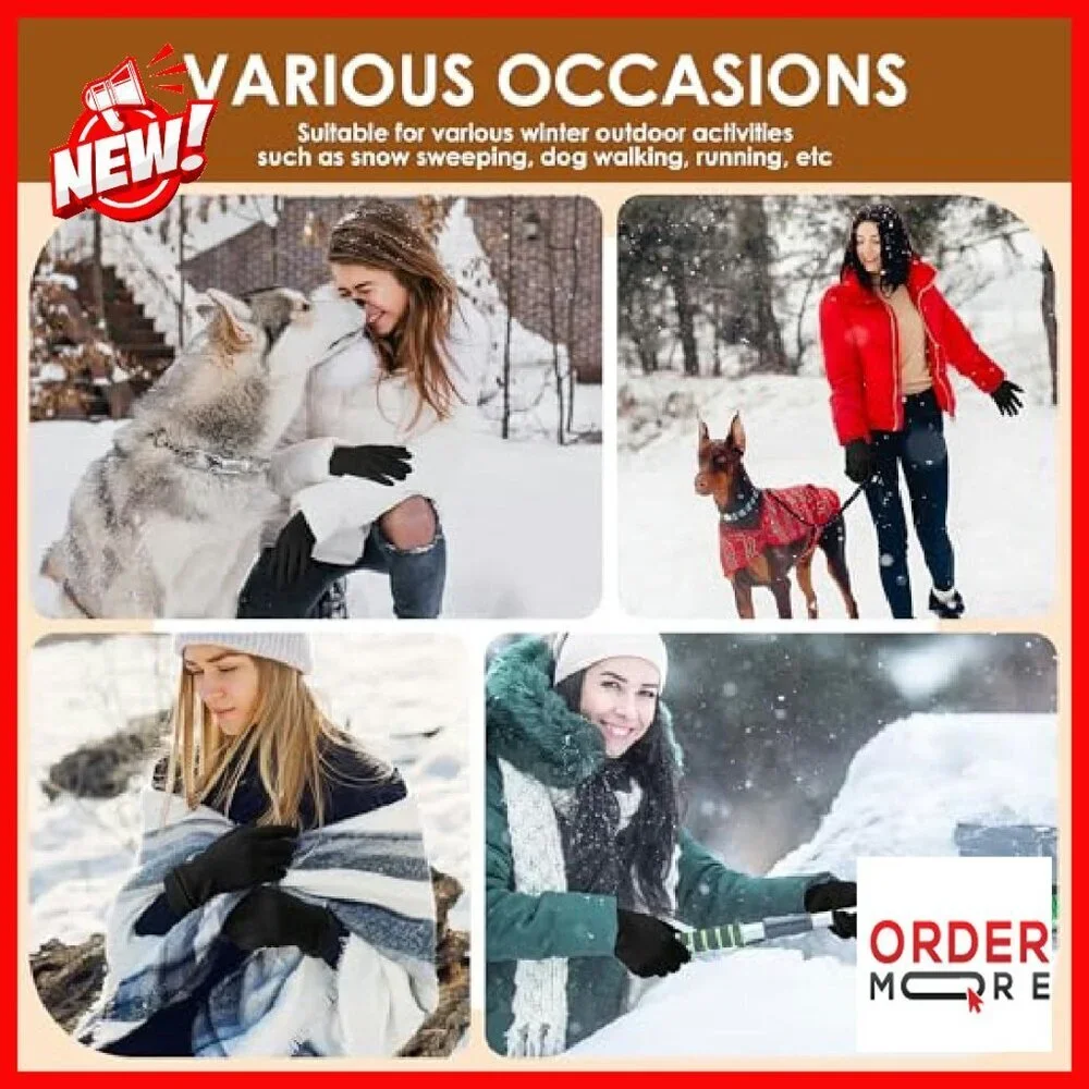 Women's Winter Touch Screen Gloves - Fleece Lined Windproof Warm